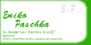 eniko paschka business card